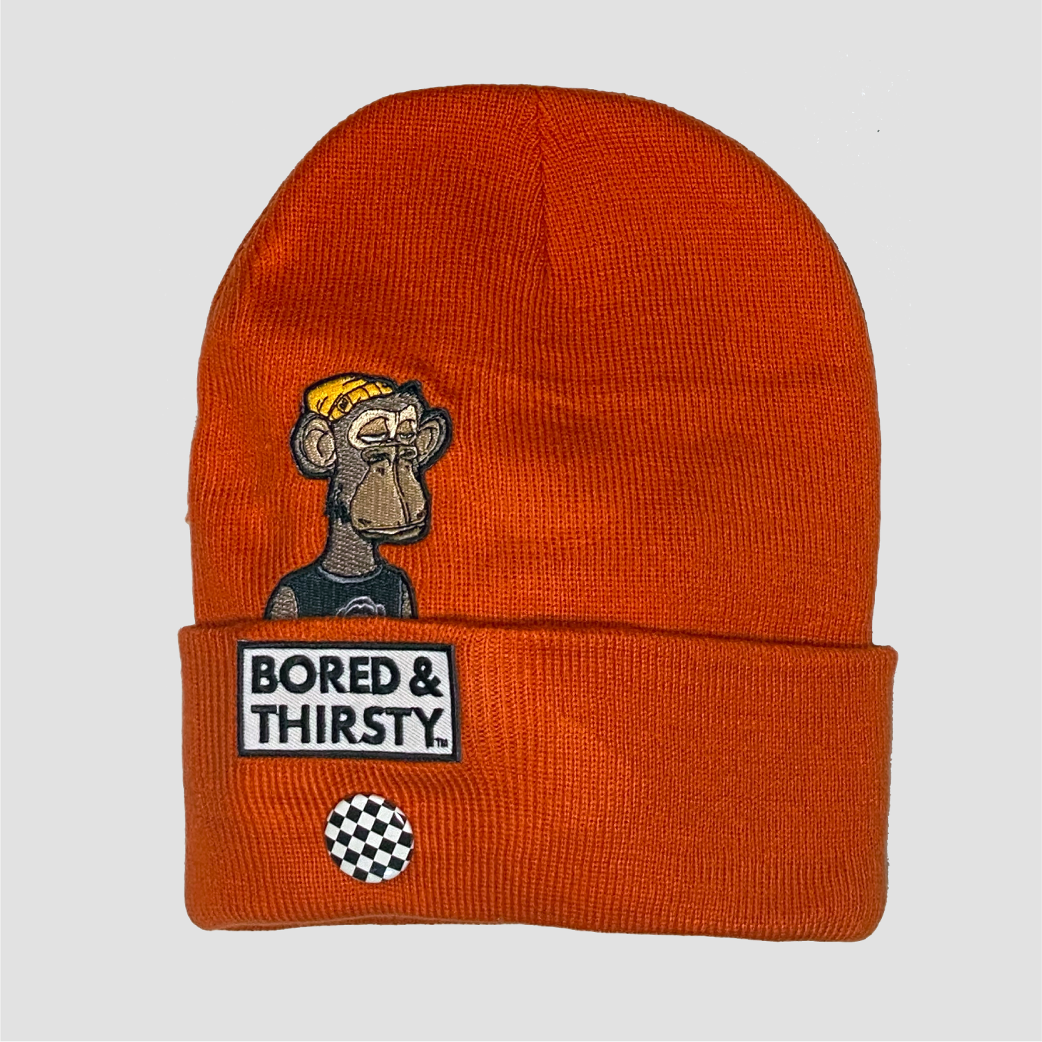 Our clockwork orange beanie makes a bold statement that you are unabashedly Thirsty For Life!